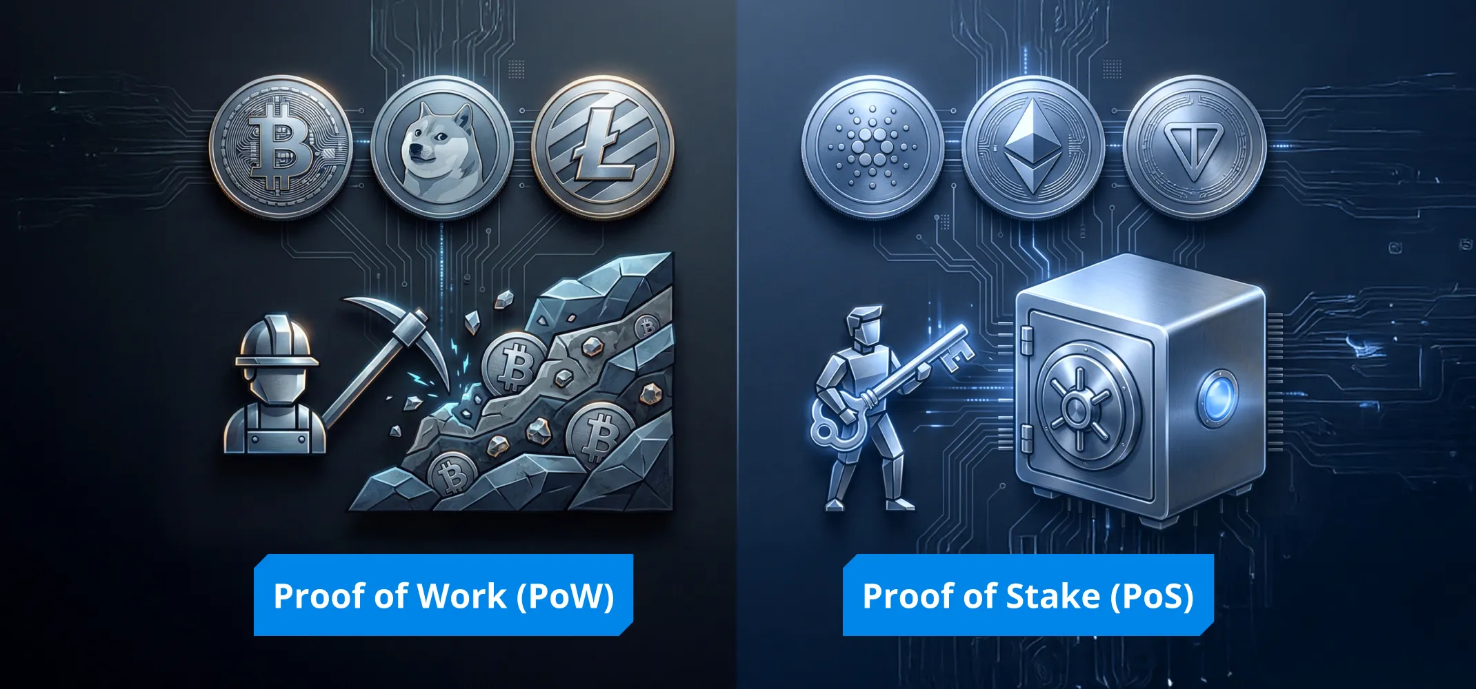 Алгоритмы консенсуса Proof of Work (PoW) и Proof of Stake (PoS)
