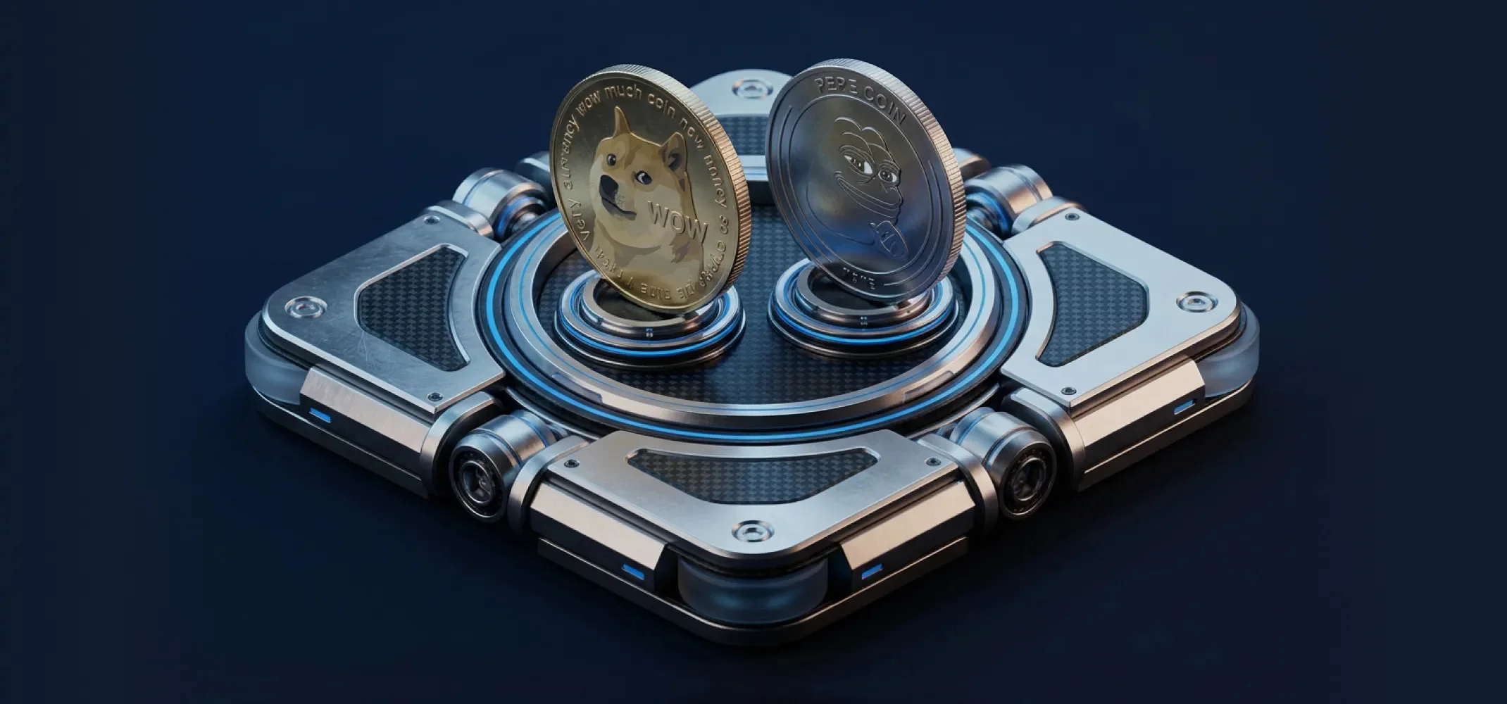 Популярные мемкоины Dogecoin (DOGE) и Pepe Coin (PEPE)